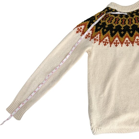 Madewell Fair Isle Sweater Small Wool Alpaca Blend Cozy Winter Knit S - Picture 7 of 9